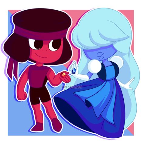 sapphire fanart|ruby and sapphire designs.